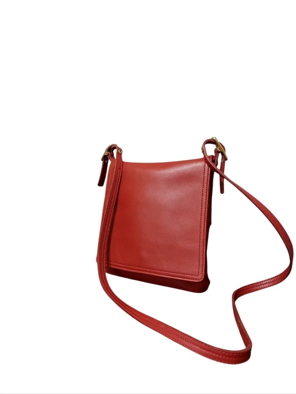 Coach Legacy Vintage Red Small Flap Crossbody With Brass No. 9821 Like New